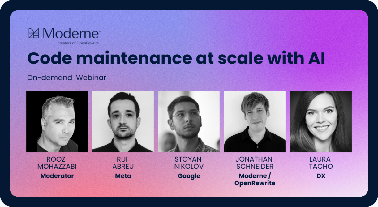 Code Maintenance at Scale with AI | Moderne